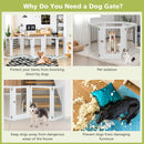 6-Panel Freestanding Pet Gate with Support Feet – view 9