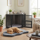 Corner Dog Crate and Separate Memory Foam Bed Set – Default Title – view 1