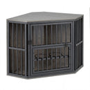 Corner Dog Crate and Separate Memory Foam Bed Set – Default Title – view 3