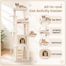 194 cm Cat Tower with Condo and Climbing Ladder – view 7