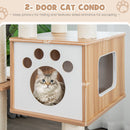 Multi-level cat tree featuring a spacious condo, two plush perches, and scratching posts for active play and relaxation.