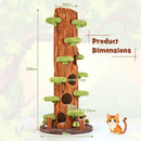 230 cm Tree-Trunk Cat Tower with Four Condos – view 4