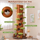 230 cm Tree-Trunk Cat Tower with Four Condos – view 5