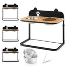 Adjustable Raised Dog Feeder with Two Stainless Steel Bowls – view 2