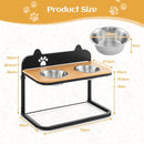 Adjustable Raised Dog Feeder with Two Stainless Steel Bowls – view 4