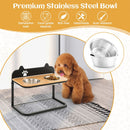 Adjustable Raised Dog Feeder with Two Stainless Steel Bowls – view 8