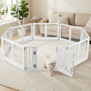 Eight-Panel Clear Pet Playpen with Locking Door – view 1