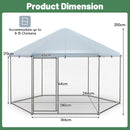 Hexagonal Walk-In Chicken Run with Canopy – view 4