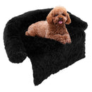 Black Plush Dog Couch Cover Bed – Small or Medium – view 2