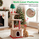 132 cm Festive Cat Tree with Condo and Scratching Posts – view 5