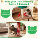 132 cm Festive Cat Tree with Condo and Scratching Posts – view 8