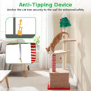 132 cm Festive Cat Tree with Condo and Scratching Posts – view 9