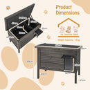 Weatherproof wooden feral cat house with foam insulation, measuring 88 x 55 x 69 cm, designed for outdoor use.