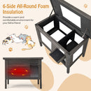 Weatherproof wooden feral cat house with all-round foam insulation, featuring a slanted roof and removable divider for.
