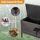 Weatherproof wooden cat house with all-round foam insulation, removable divider, and slanted asphalt roof for outdoor.