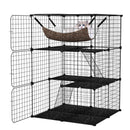 107 cm Three-Tier Cat Enclosure with Hammock – view 4