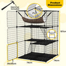 107 cm Three-Tier Cat Enclosure with Hammock – view 5