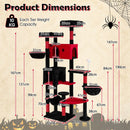 190 cm Gothic Cat Tower with Two Condos and Two Perches – view 5