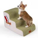 37.5 cm Three-Step Foam Pet Stairs with Washable Cover – Green view 3