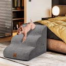 40 cm Three-Tier Foam Pet Steps with Washable Cover – Grey view 2