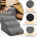 40 cm Three-Tier Foam Pet Steps with Washable Cover – Grey view 6