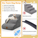 40 cm Three-Tier Foam Pet Steps with Washable Cover – Grey view 8