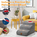 40 cm Three-Tier Foam Pet Steps with Washable Cover – Grey view 9