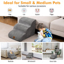 40 cm Three-Tier Foam Pet Steps with Washable Cover – Grey view 10