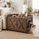 80 cm Cat Litter Cabinet with Barn-Style Doors – view 1