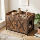 80 cm Cat Litter Cabinet with Barn-Style Doors – view 2