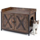 80 cm Cat Litter Cabinet with Barn-Style Doors – view 3