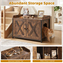 80 cm Cat Litter Cabinet with Barn-Style Doors – view 9