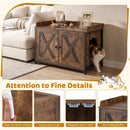 80 cm Cat Litter Cabinet with Barn-Style Doors – view 11