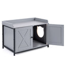 80 cm Cat Litter Cabinet with Barn-Style Doors – view 4