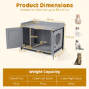 80 cm Cat Litter Cabinet with Barn-Style Doors – view 5