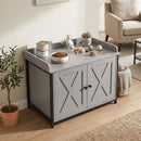 80 cm Cat Litter Cabinet with Barn-Style Doors – view 6
