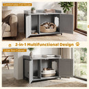 80 cm Cat Litter Cabinet with Barn-Style Doors – view 7