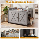 80 cm Cat Litter Cabinet with Barn-Style Doors – view 9