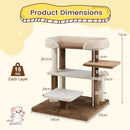 72 cm Cat Steps with Four Platforms and Padded Perch – view 5