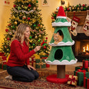130 cm Festive Cat Tower with Two Condos – view 6