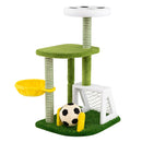 100 cm Soccer-Themed Cat Tower with Hammock – view 3
