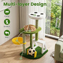 100 cm Soccer-Themed Cat Tower with Hammock – view 6