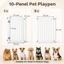 81 cm High Modular Dog Playpen – 8, 10 or 12 Panels – White / 10-Panel – view 5
