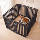 81 cm High Modular Dog Playpen – 8, 10 or 12 Panels – Black / 8-Panel – view 1