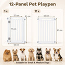 81 cm High Modular Dog Playpen – 8, 10 or 12 Panels – White / 12-Panel – view 5