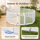 81 cm High Modular Dog Playpen – 8, 10 or 12 Panels – White / 12-Panel – view 9