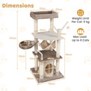 127 cm Cat Tower with Condo, Hammock and Hanging Basket – view 4