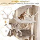 127 cm Cat Tower with Condo, Hammock and Hanging Basket – view 7