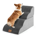 Modular Four- or Five-Tier Foam Pet Steps – Grey / 4 Tiers view 3