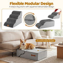 Modular Four- or Five-Tier Foam Pet Steps – Grey / 4 Tiers view 7